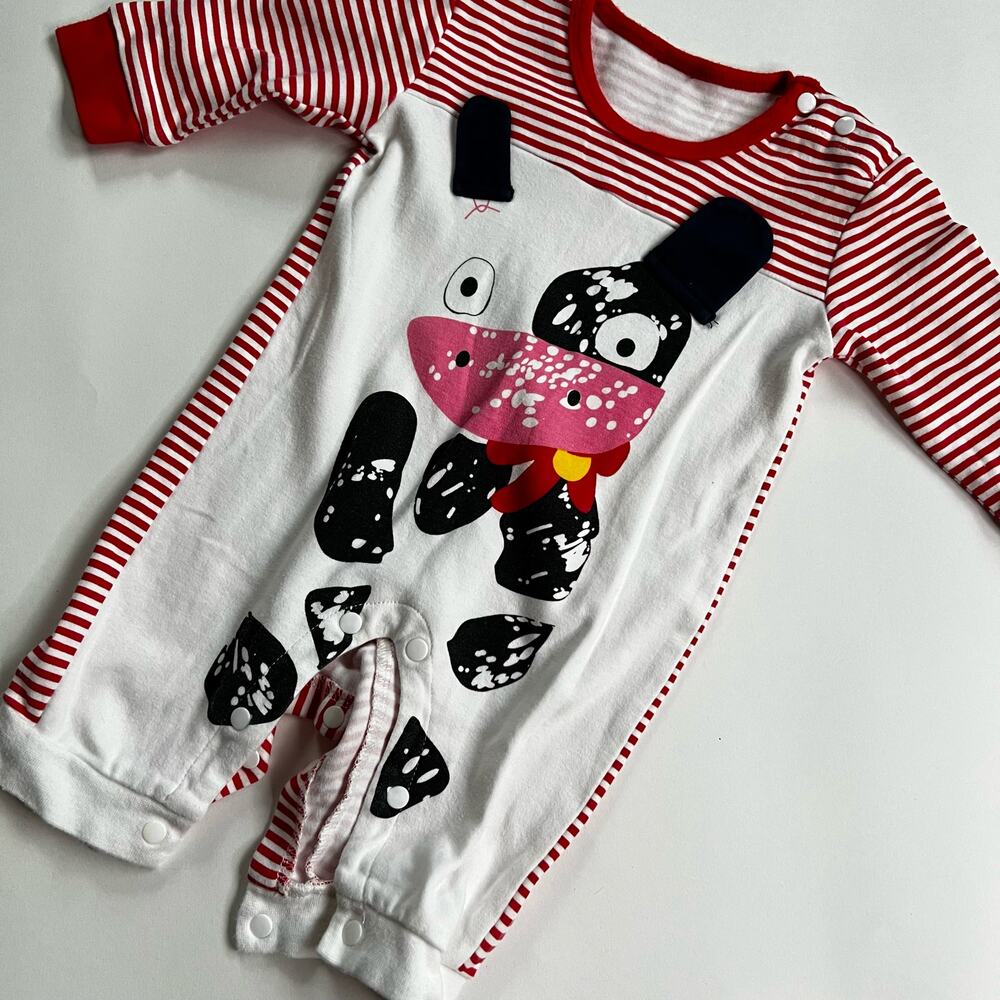 Baby One Piece Outfit w Cow 3D Ears